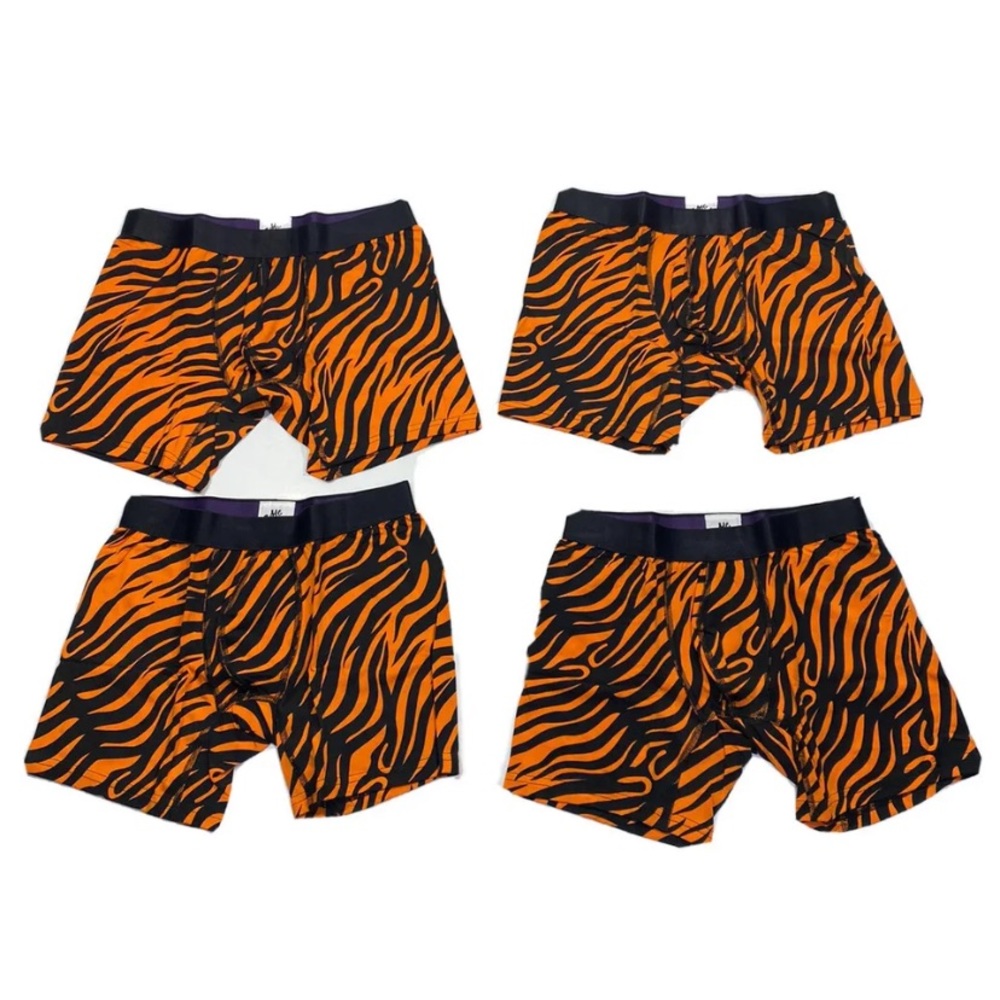 MeUndies Tiger Animal Print Boxer Briefs Underwear Mens Size Small *NEW Lot of 4